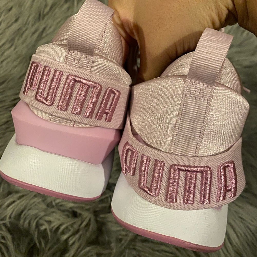 Pink puma sneakers